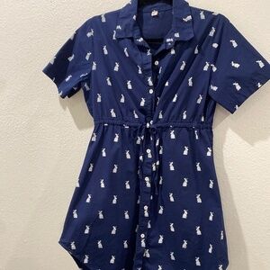 Ladies Mei Li Chuan Shuo Dress Size Medium Vintage Retro Look Scoop Hemline